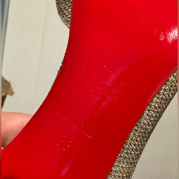 👸 ✨ Louboutin Iriza Glitter Leather Pumps - Picture 6 of 9